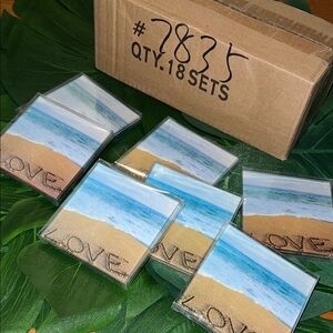 Beach Scene Coasters, Party Favors - 57 sets, packaged as pairs